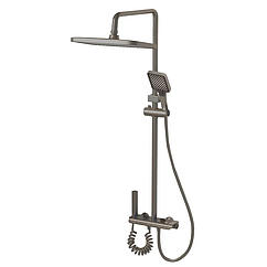 Душова колона зі змішувачем із кнопковим перемикачем з алюмінію Zerix PBI-009-J GRAPHITE, 4 ре