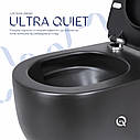 Унітаз підвісний Qtap Taurus безободковий з сидінням Soft-close QT2433084EUQMB, фото 5