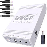 Джерело безперебійного живлення для роутера 10400mAh, DC 5V/9V/12V, WGP103 / Повербанк для роутера / Міні УПС