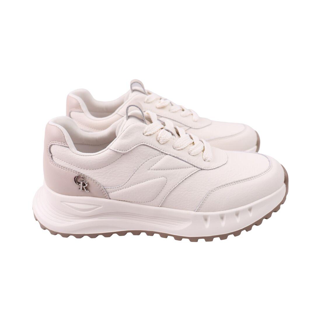 Кросівки жіночі Farinni молочні натуральна шкіра, 37, фото 1