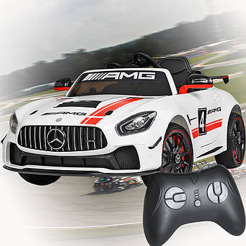 Дитячий одномісний електромобіль з музикою та світлом Mercedes Benz Bambi M 4050EBLR-1 Білий