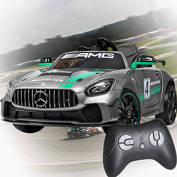 Дитячий одномісний електромобіль з музикою та світлом Mercedes Benz Bambi M 4050EBLRS-11 Сріблястий