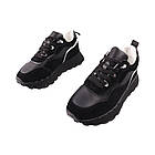 Кросівки жіночі Sorte Lady чорні натуральна шкіра, 39, фото 5