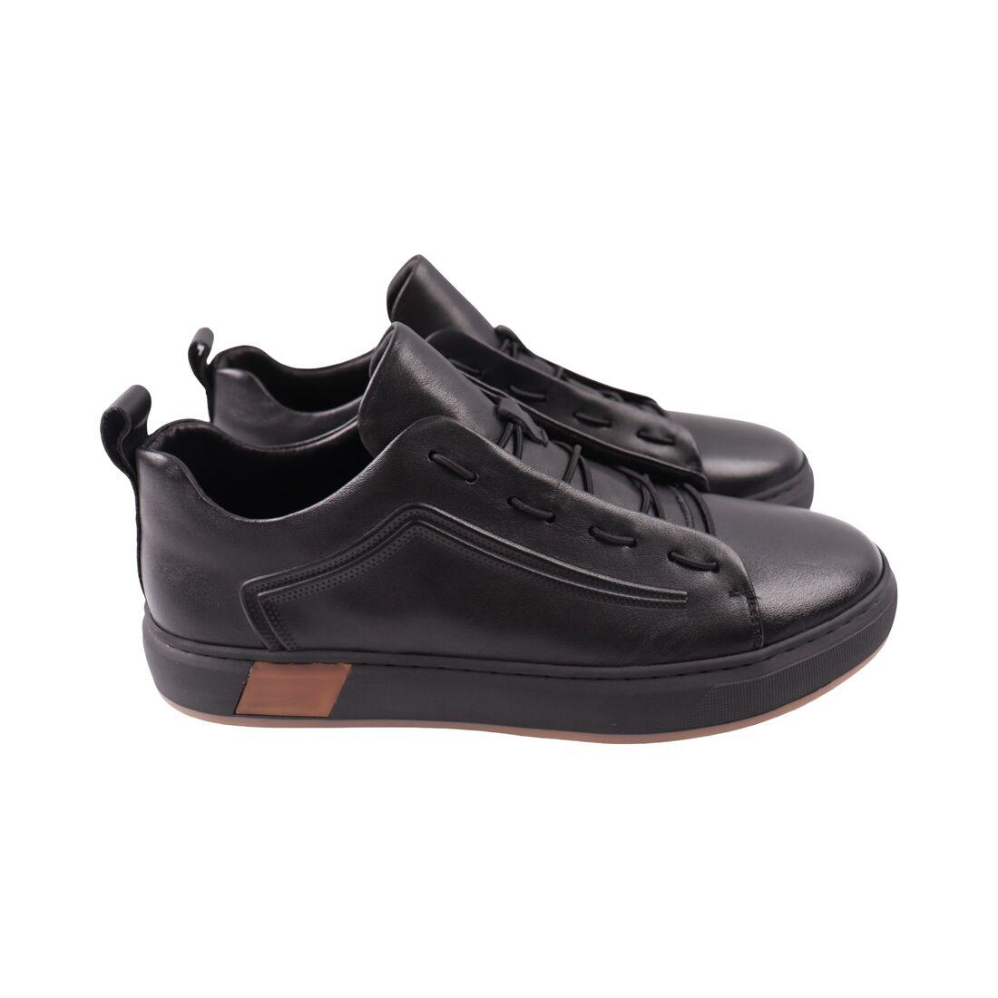 Кеди чоловічі Clemento чорні натуральна шкіра, 43, фото 1