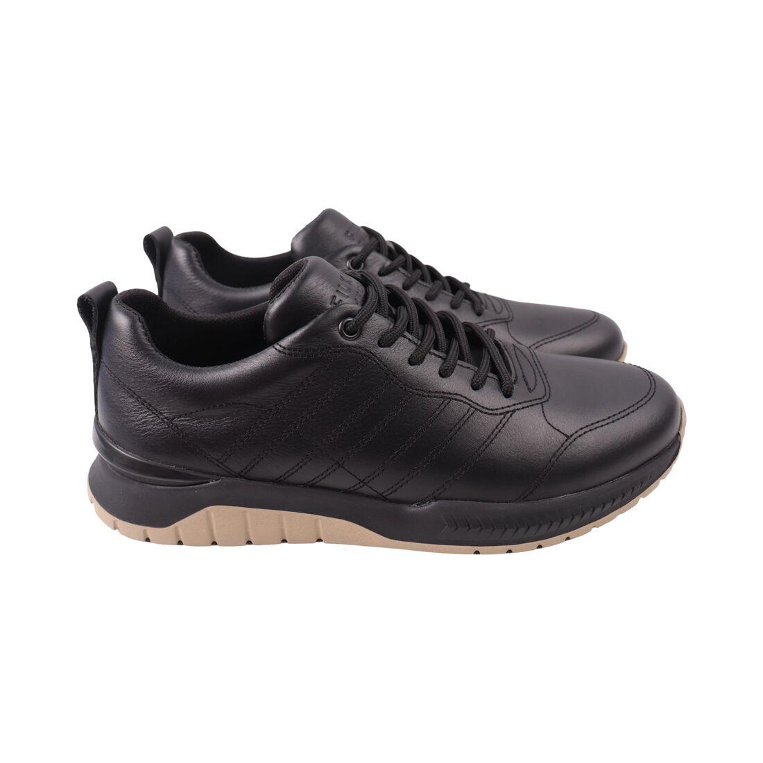 Кросівки чоловічі Konors чорні натуральна шкіра, 45, фото 1