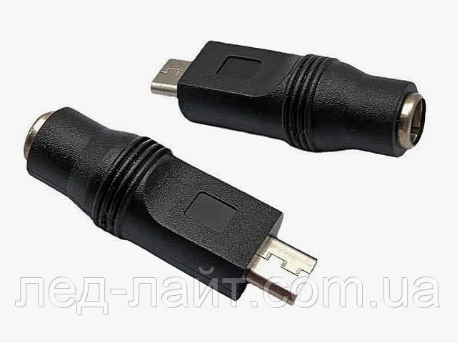 Перехідник DC 5.5мм 2.1мм microUSB