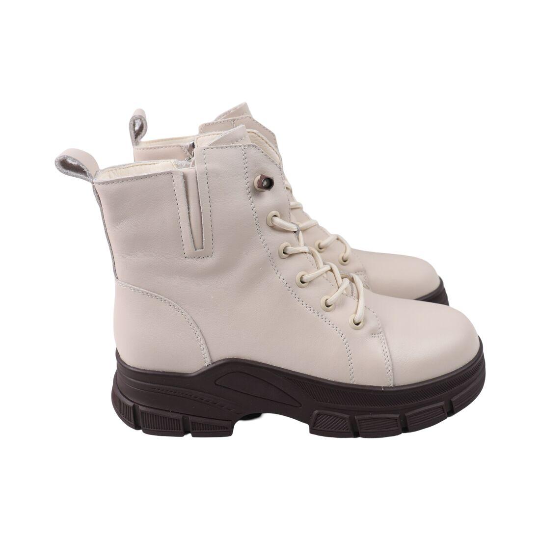 Черевики жіночі Li Fexpert молочні натуральна шкіра, 40, фото 1