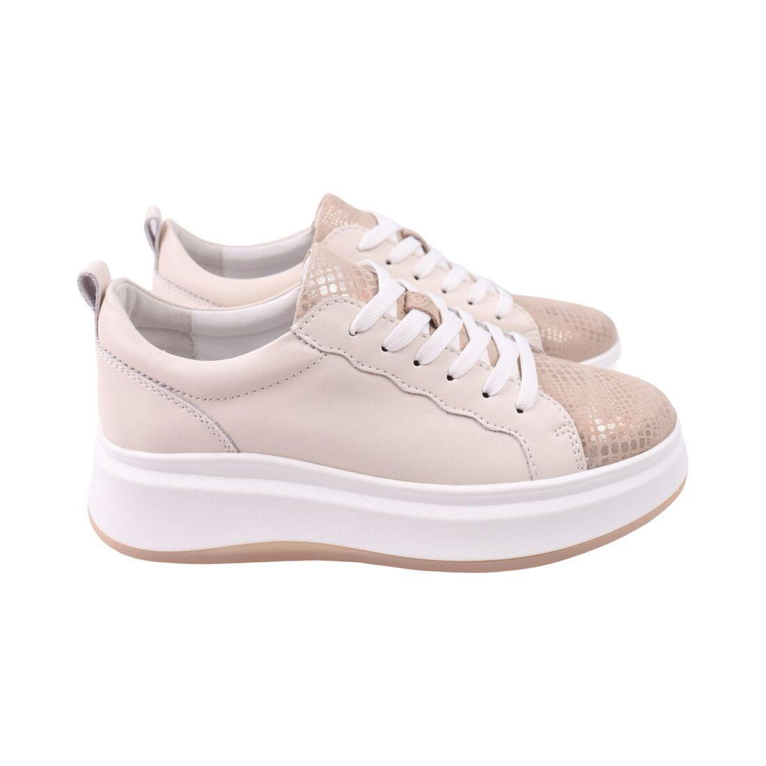 Кеди жіночі Farinni бежеві натуральна шкіра, 39, фото 1