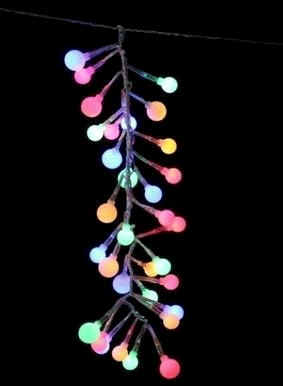 Гирлянда уличная "Спелый Виноград" шарики 3x0.3m 256 led RGB