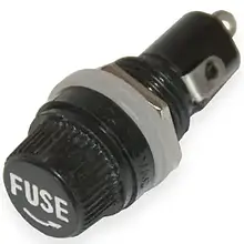 Тримач запобіжника (Fuse) 5х20мм, 10 А, чорний
