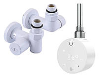 Електротен OnlyHeat Ivory White 0,6 кВт + комплект кранов под тен Solomon