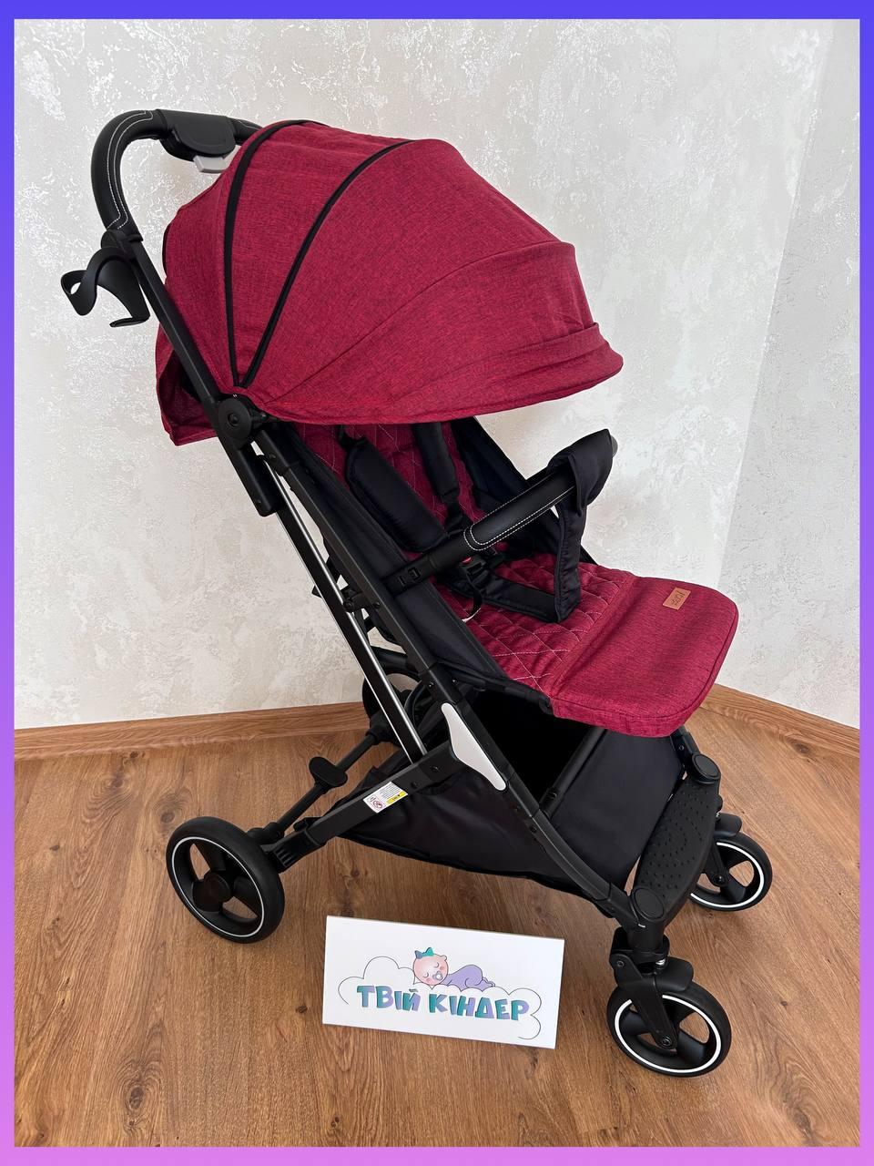 Дитяча прогулянкова коляска — книжка з регульованою спинкою JOY Comfort L-52304 червона, фото 1