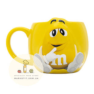 Кружка M&M's керамическая 3D дизайн, «Жёлтый» 530 мл.