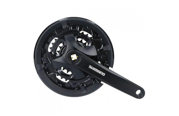 Шатун велосипедний Shimano Tourney FC-МТ101, 170мм, 44х32х22Т чорний, фото 1