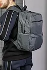 Рюкзак чоловічий жіночий міський Amega сірий Портфель спортивний, фото 6