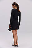 Жіноче чорне плаття з опущеним плечем, фото 4