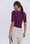 Жіноча футболка з драпіруванням із боків, фото 3