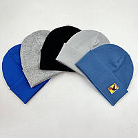 Трикотажна шапочка подвійна для хлопчика із рубчика «Spider», ОПТ