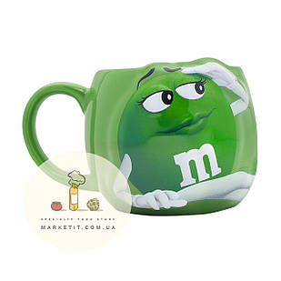 Кухоль M&M's керамічний 3D дизайн, «Зелений» 530 мл.