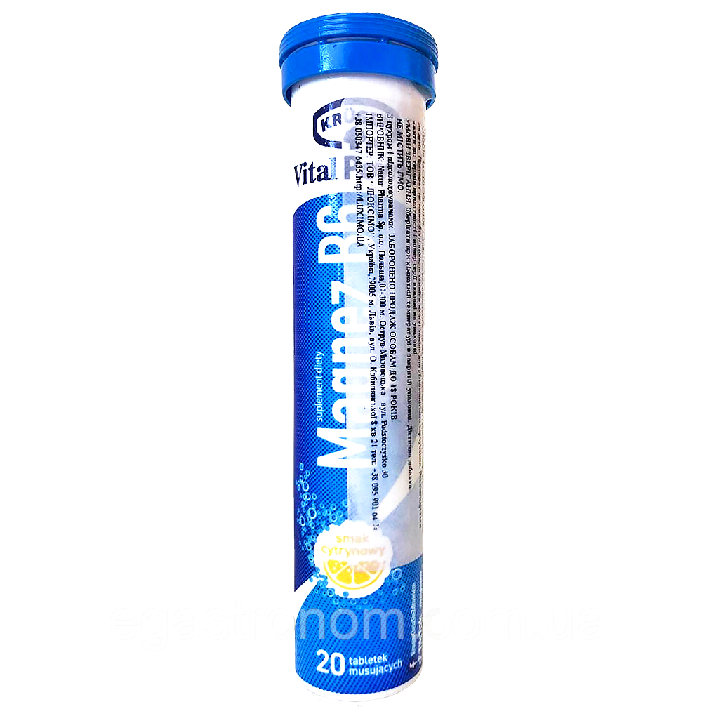 Вітаміни Крюгер Магній + В6 Krüger 84g 24шт/ящ (Код: 00-00003553)
