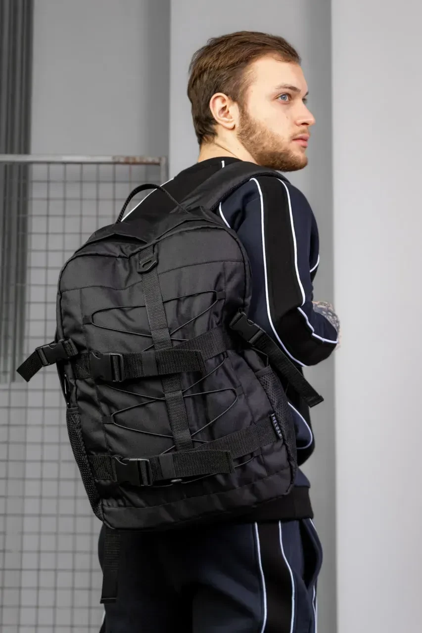 Рюкзак чоловічий жіночий міський Delta чорний Портфель спортивний, фото 1