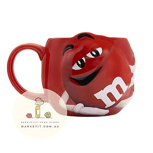 Кухоль M&M's керамічний 3D дизайн, «Червоний» 530 мл.