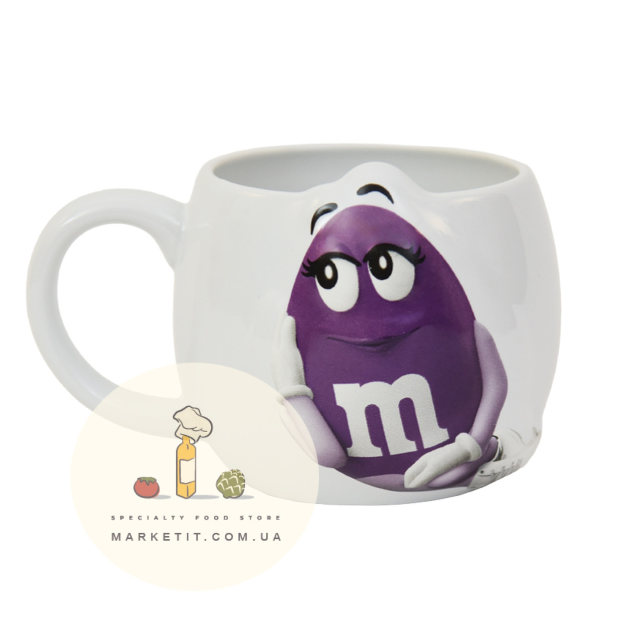 Кухоль M&M's керамічний 3D дизайн, «Фіолетовий» 530 мл.