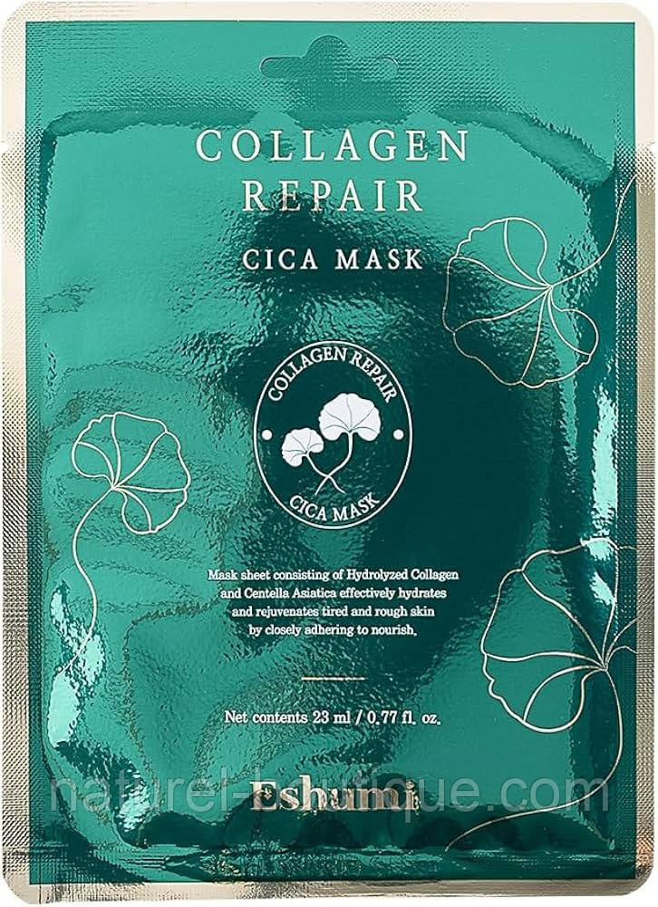 Маска тканинна Eshumi для обличчя Collagen Repair Cica з колагеном і центелою