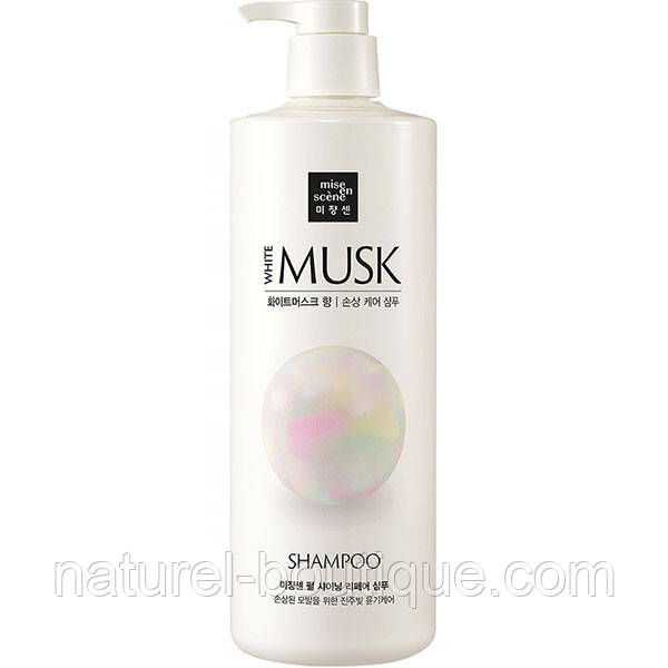 Шампунь Mise en scène White Musk відновлювальний для сяйва пошкодженого волосся 1000 мл