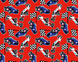 Подарунковий папір для пакування "Гоночні автомобілі", 5 шт/уп