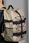 Рюкзак чоловічий жіночий міський Delta бежевий Портфель спортивний, фото 6