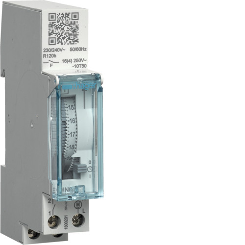 Таймер модульний аналоговий добовий 16А, 1НВ, резерв 120 годин, 1М Hager, фото 1