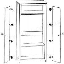 Шафа Каріна SZF2D  2200х1030х590мм німфея альба + дуб сонома трюфель  Гербор, фото 2