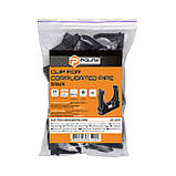 Кліпса для гофри Polax 40 мм чорна 25 шт. (37-070), фото 2