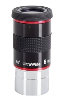 Окуляр 6 мм 68° ширококутний Ultra Wide 1.25" Angeleyes покриття FMC, винос зіниці 18 мм, вологий захист IPX4