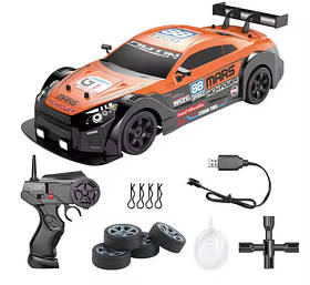 Дріфт Машинка Nissan GT-R на Радіокеруванні з Пором та LED, Акумулятор, 1/16, 4WD, RC Race Car