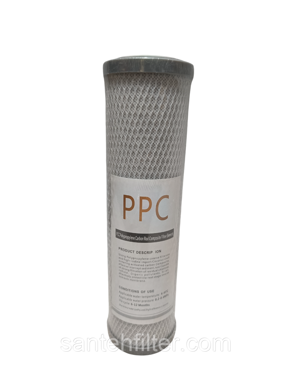 Картридж вугілля+поліпропілен 10" комбінований