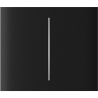 CenterButton (2-gang) vertical black Центральна кнопка для двоклавішного вимикача Ajax