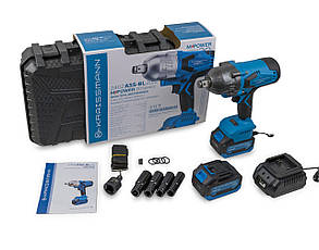 Гайкокрут 1400 Нм ударний KRAISSMANN 2402 ASS-BL 20/2 MP (кейс, два акум. по 4000 мАг, безщітковий)