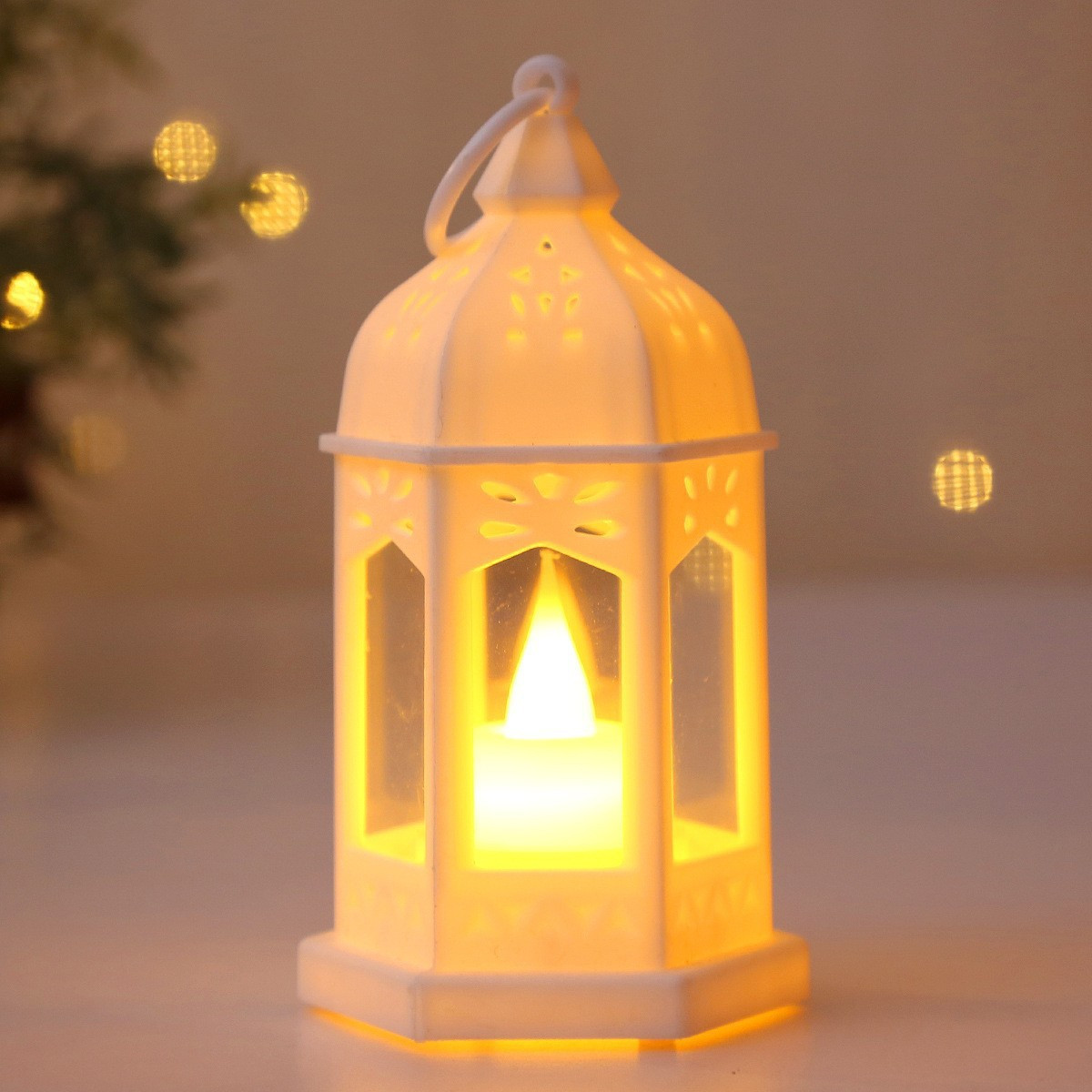 Світлодіодна LED лампадка свічка на батарейках Hanging Candle White