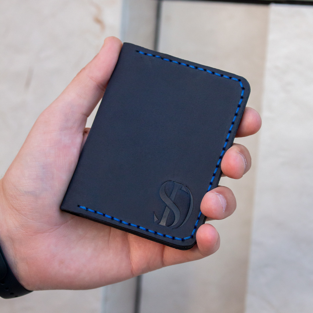 Обкладинка для водійських прав та техпаспорту темно-синя, фото 1