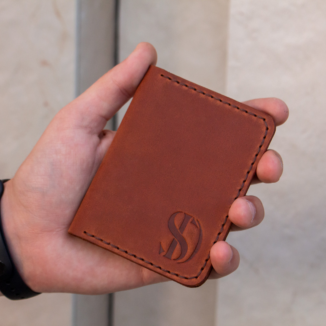 Обкладинка для водійських прав та техпаспорту коньяк, фото 1