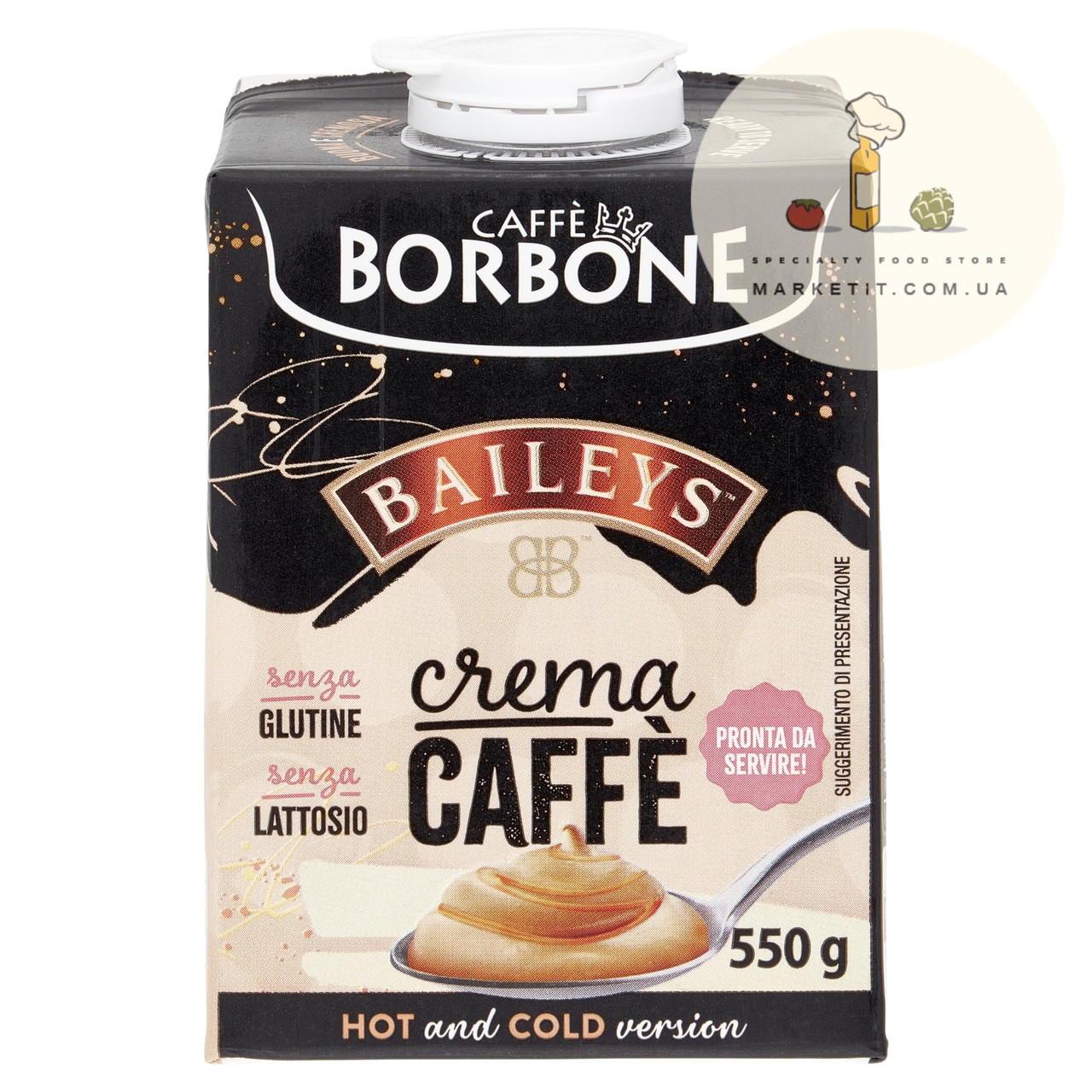 Крем-кава вершки Caffe Crema Borbone Baileys, зі смаком лікеру 550 г.