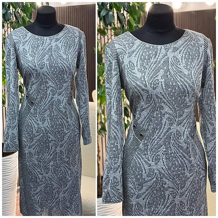 Стильна жіноча сукня, тканина "Ангора" розмір 52, фото 1