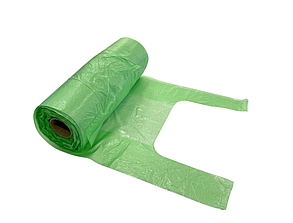 Пакети для фасовки типу "майка" зелена 22*45 (180) 10мкн