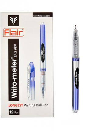 Ручка кулькова Flair "Sporty Writo meter" 10 км. синя KNZ, фото 1