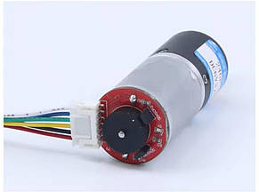 Мікро DC мотор 6V з планетарним редуктором та енкодером, 9 об/хв, 24мм, фото 3