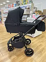 Детская универсальная коляска CARRELLO Epica CRL-8510/1 (2in1) черная с черной рамой EVA колеса + дождевик