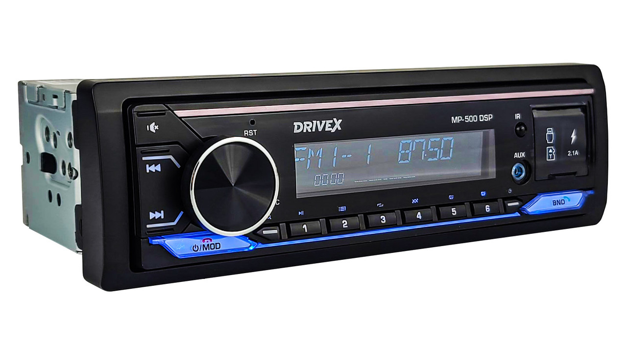 Автомагнітола 1-Din DriveX MP-500 DSP 4x50W BT/APP/RDS/ЗУ-2.1А, фото 1