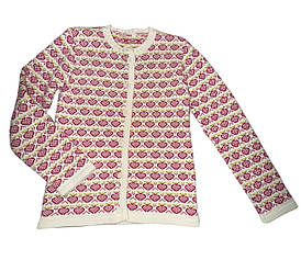 Дитяча вязана кофта 116-122 розмір для дівчинки